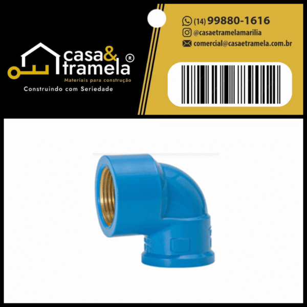 JOELHO AZUL L/R 25mm X 3/4 - AMANCO - 01 Unid