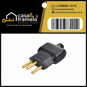 PINO MACHO 2P+T 20A 250V PRETO