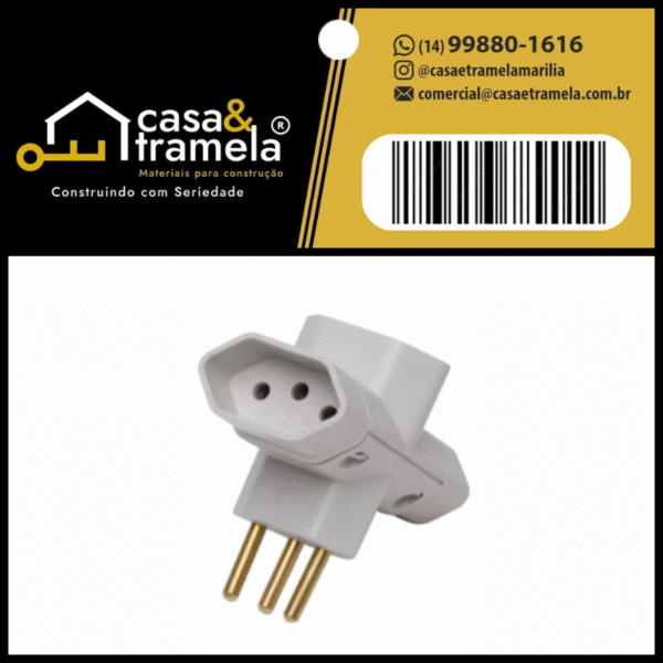 PINO TIPO "T" 3 SAIDAS - 10A - 01 Unid