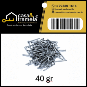PREGO C/CABEÇA 12 x 12 - Contém 40 gr