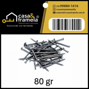 PREGO C/CABEÇA 17 x 21 - Contém 80 gr