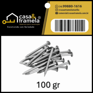 PREGO C/CABEÇA 19 x 36 - Contém 100 gr