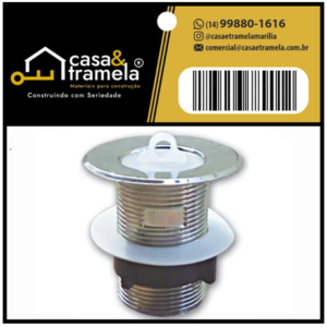 VALV. PLAST. TANQUE CROMADA 1 1/4"